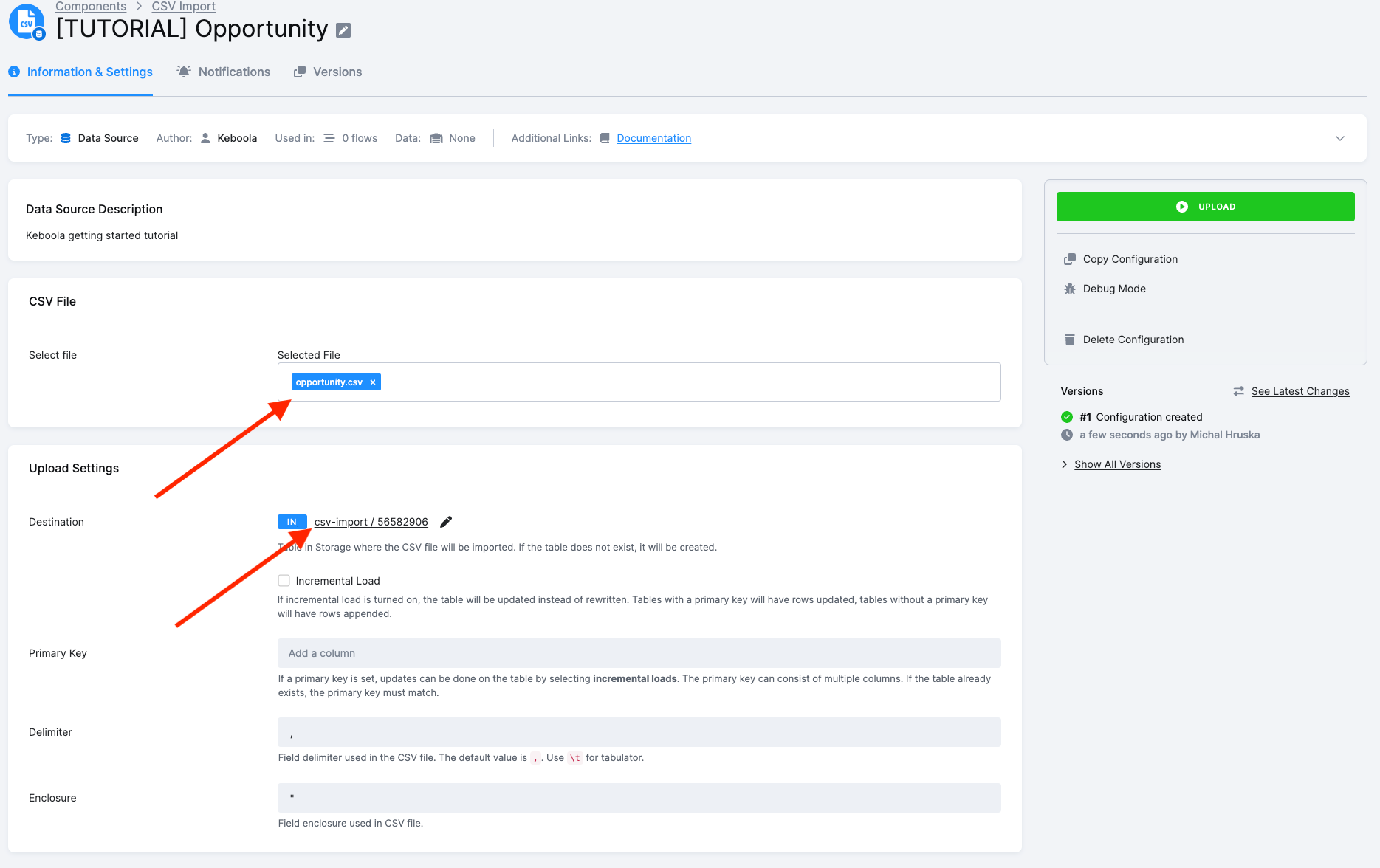 Screenshot - Set the base URL